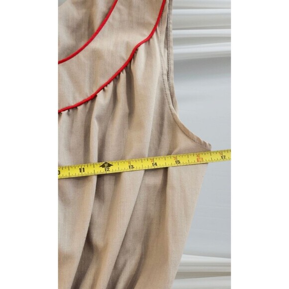 VTG 50'S 60'S Light Grey Sleeveless Fit & Flare DAY DRESS* Cotton Appx M/L - Picture 5 of 12